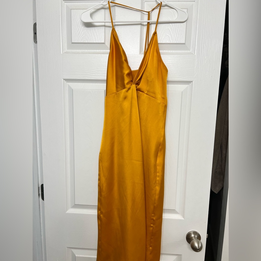 Silk slip midi dress
